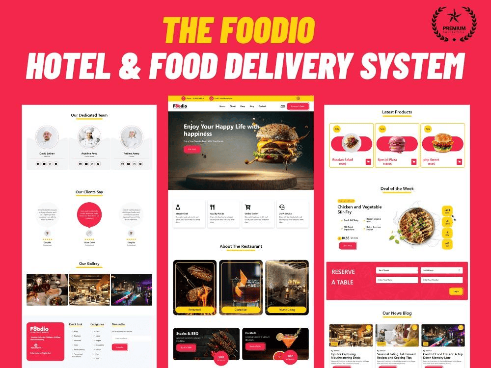 The Foodio – Hotel & Food Delivery System